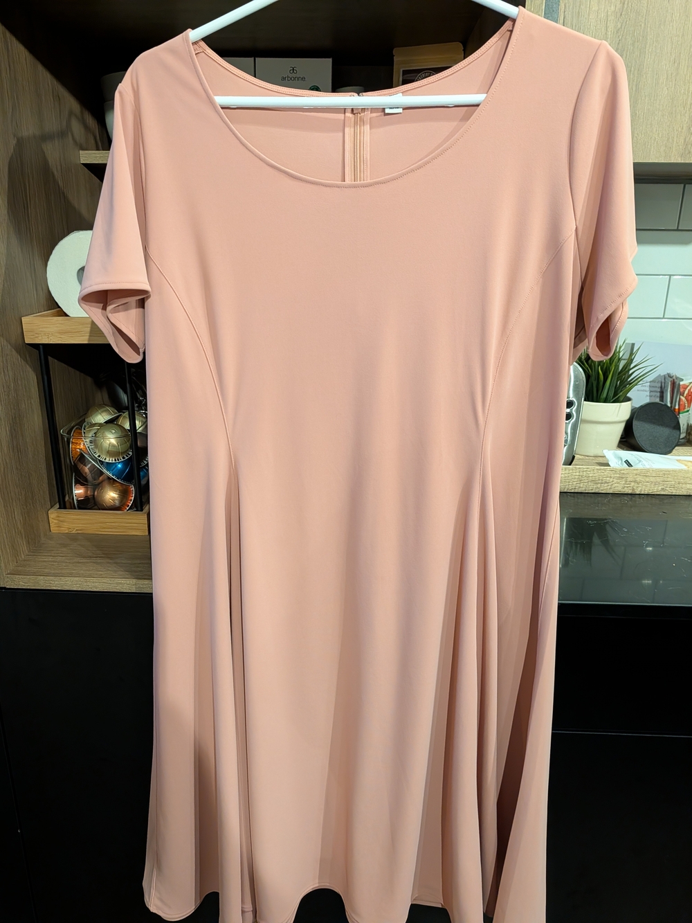 Uniqlo Blush Pink Short Sleeve A-Line Dress